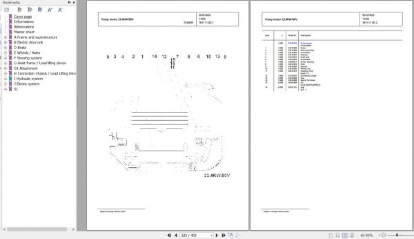 Jungheinrich Forklift EP10000 Spare Parts Manual FN427147 2