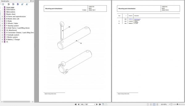 Jungheinrich Forklift EPC3000 Spare Parts Manual FN575541 2