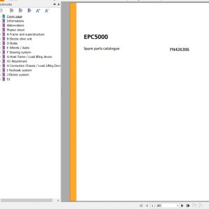 Jungheinrich Forklift EPC5000 Spare Parts Manual FN426306 1
