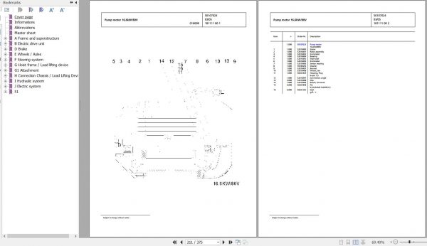 Jungheinrich Forklift EPC5000 Spare Parts Manual FN426309 2