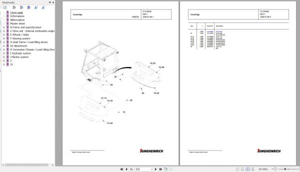 Jungheinrich Forklift TFG 316s GE120 450DZ Spare Parts Manual FN427102 2