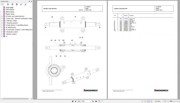 Jungheinrich Forklift TFG 425s GE100 440DZ Spare Parts Manual FN426824 2