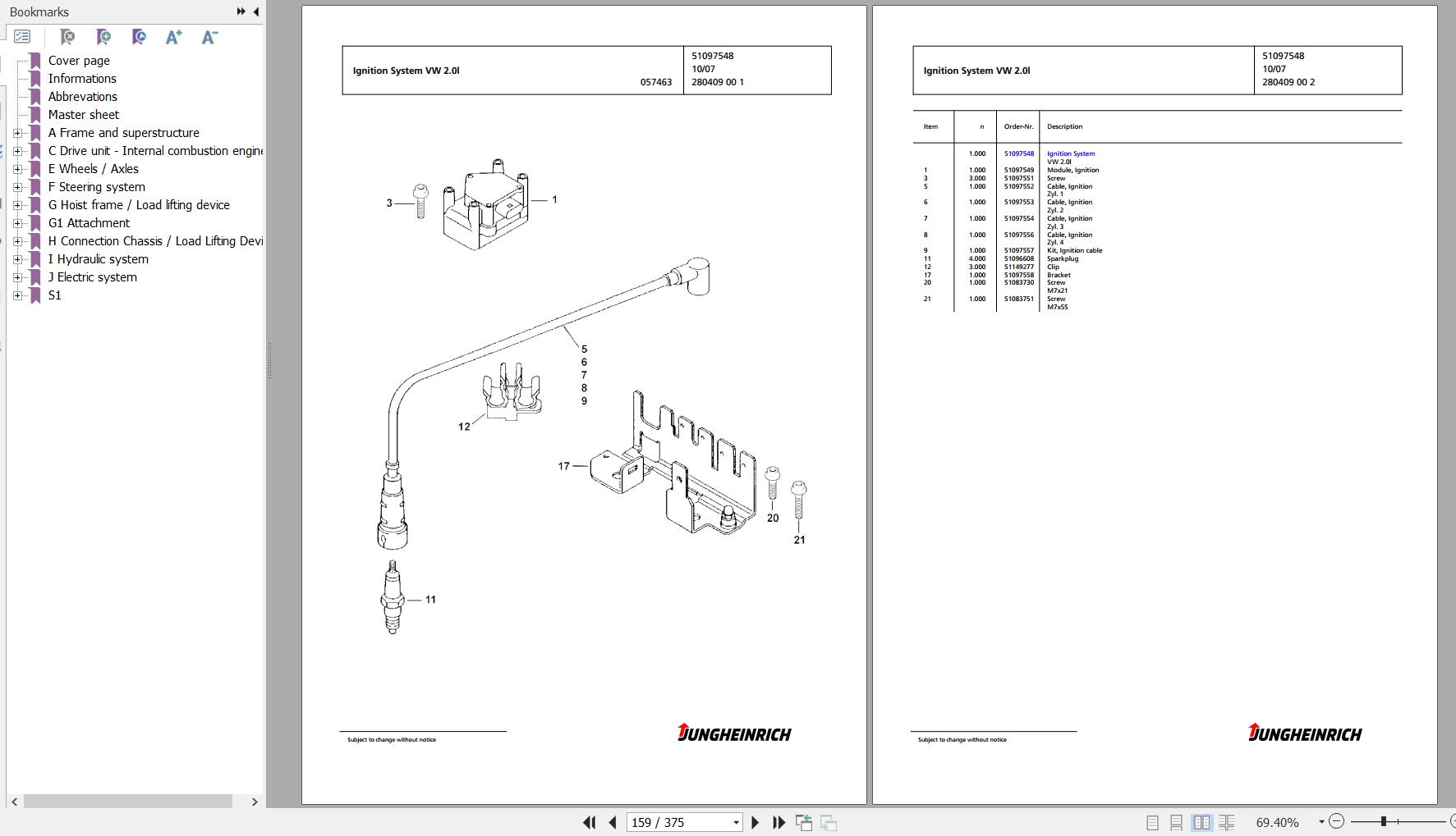 Jungheinrich Forklift TFG 425s GE100 440DZ Spare Parts Manual FN426846 jungheinrich-forklift-tfg-425s-ge100-440dz-spare-parts-manual-fn426846