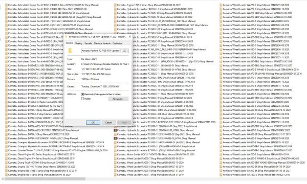 Komatsu Machine 12.7 GB PDF Updated 11.2021 Shop Manual DVD 03 1
