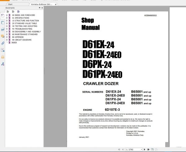 Komatsu Machine 12.7 GB PDF Updated 11.2021 Shop Manual DVD 03 4