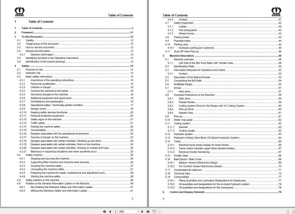 Krone BiG Pack Baler 870 HDP XC 830852 Operator Manual 15000017000 2014 2