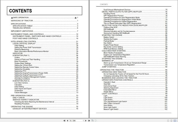 Kubota Tractor M7131 M7151 M717101 1AGBCAAAP001A Operator Manual 3J070 1012 4 2016 2