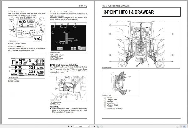 Kubota Tractor M7131 M7151 M717101 1AGBCAAAP001A Operator Manual 3J070 1012 4 2016 3