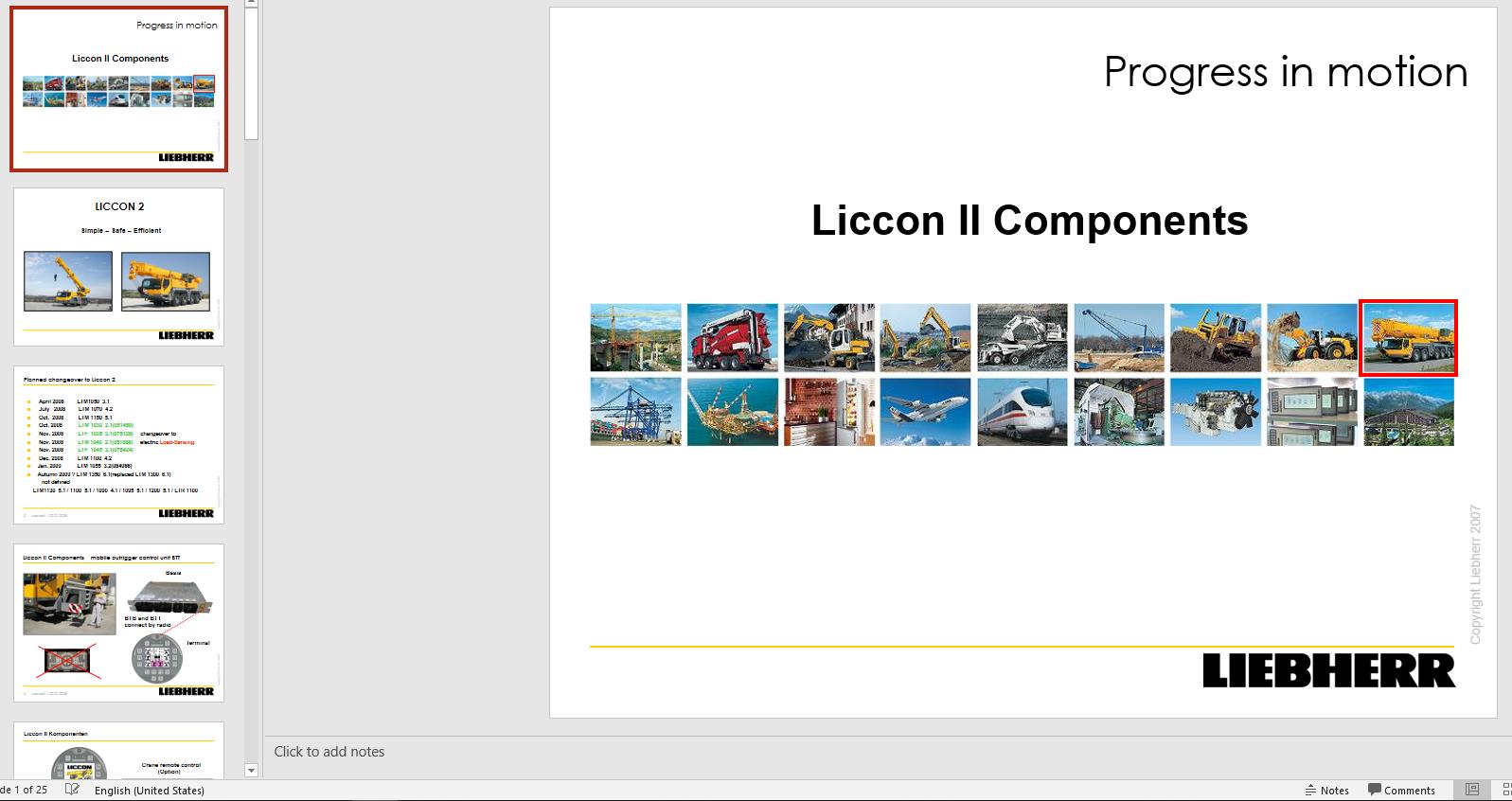 Liebherr Crane LICCON II Component 2007 Progress in Moition 1