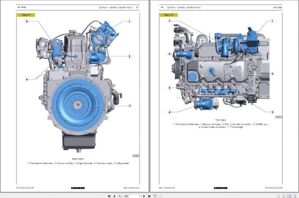 Liebherr Diesel Engine D924 A7 04 D924 A7 14 Technical and Repair Manual 12409741 2017 2