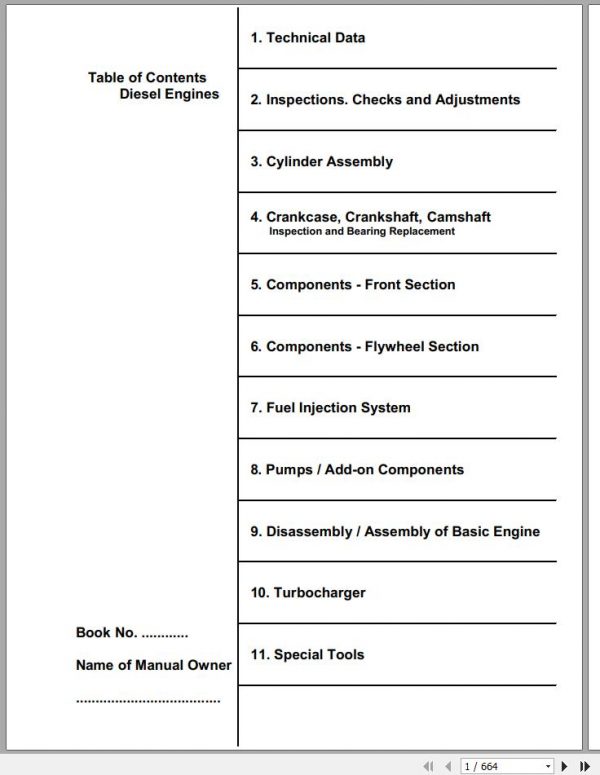 Liebherr Diesel Engines D9306 9308 9406 9408 Service Manual TM1831 1