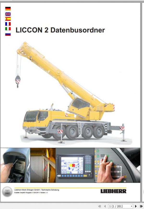 Liebherr LICCON 2 Data bus Diagnostic Service Training Manual 2011 DE 1