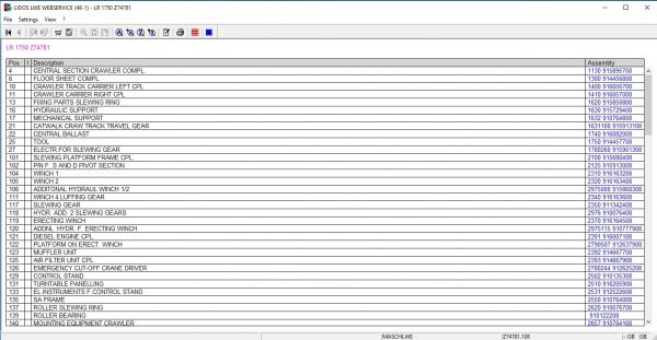 Liebherr Lidos COT LBH LFR LHB LWE LWT Online EPC Service Document Updated 12.2021 DVD 7
