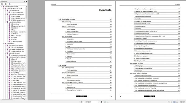Liebherr Mobile Crane LTM 1400NX Operating Instructions 18001 02 02 2