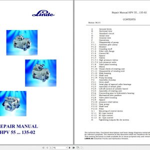 Linde HPV 55 135 02 Repair Manual TM2227 2