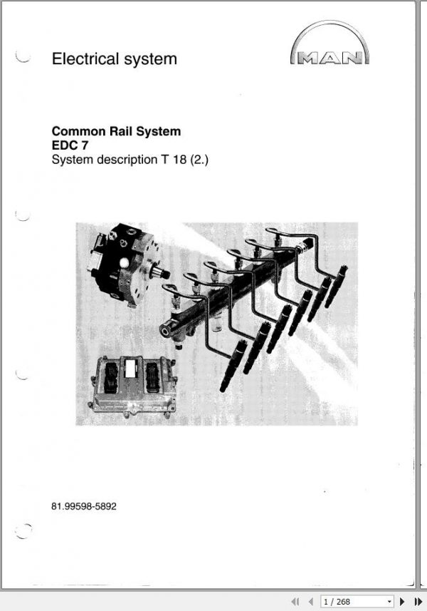 Man Truck Common Rail System EDC7 Electrical System 8199598 5892 1