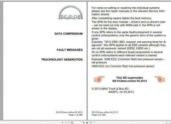 Man Truck Data Compendium Fault Codes 2013 1