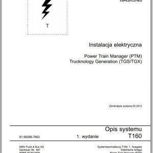 Man Truck Power Train Manager PTM Trucknology Generation TGS TGX T160 Electrical Installation PO 1
