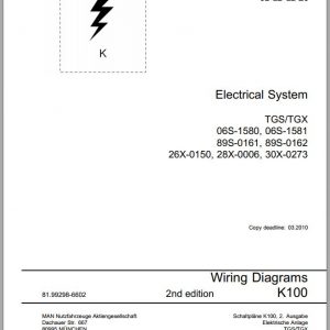 Man Truck TGS TGX Electrical System K100 Wiring Diagrams 199298 6602 2010 1