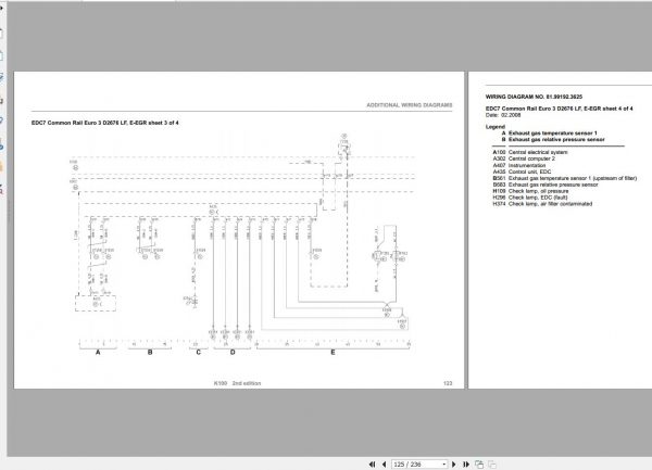 Man Truck TGS TGX Electrical System K100 Wiring Diagrams 199298 6602 2010 3