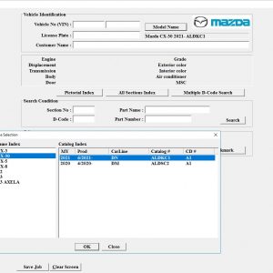 Mazda China EPC 12.2021 Spare Parts Catalog DVD 1