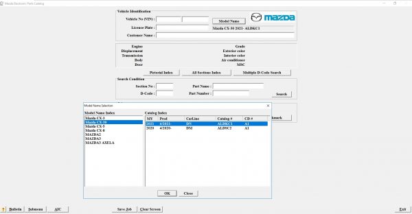 Mazda China EPC 12.2021 Spare Parts Catalog DVD 1