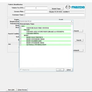 Mazda China EPC 12.2021 Spare Parts Catalog DVD 2