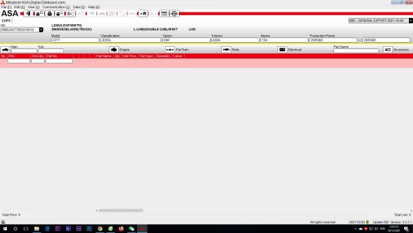 Mitsubishi ASA Europe G.Export USA Japan 10.2021 EPC Spare Parts Catalog New Interface 3