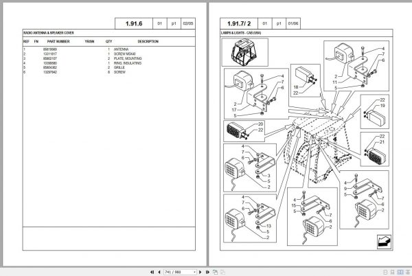 New Holland Backhoe Loader B115 Parts Catalog 87364132 NA 2006 3