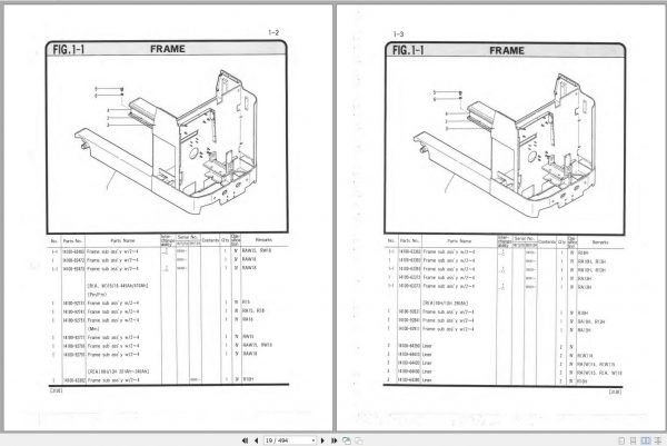 Nichiyu Forklift FBR A W 14 15 18 FBRA 10H 13H 50 Series Parts List 93 P 1301 2