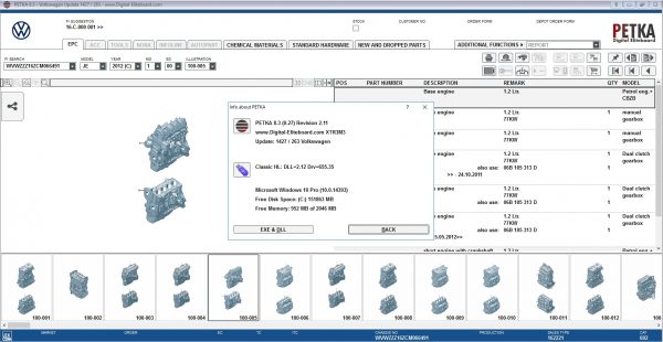 PETKA 8.3 Volkswagen Seat Skoda Audi Commercial Vehicles Porsche 11.2021 Spare Parts Catalog DVD 13