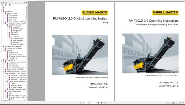 Rubble Master RM 70GO 2.0 Version 01 Operating Instruction 2018 1