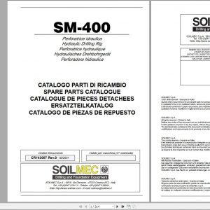 Soilmec Drilling Rig SM 400 Spare Parts Catalogue CR143007 Rev.0 2001 1