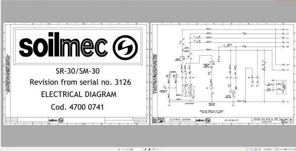 Soilmec Drilling Rig SR 30 SM 30 3126 Electrical Schematic 470006741 2008 1