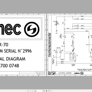 Soilmec Drilling Rig SR 70 2996 Electrical Schematic 47000748 2007 1