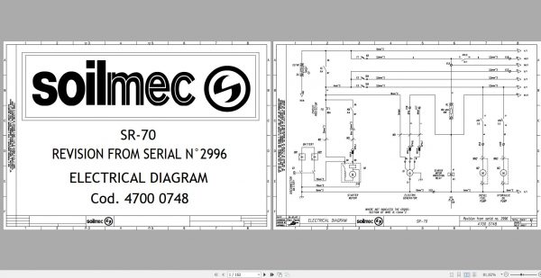Soilmec Drilling Rig SR 70 2996 Electrical Schematic 47000748 2007 1