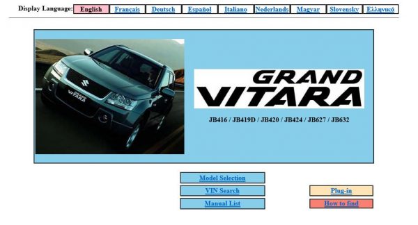 Suzuki Grand Vitara Humdary JB416 JB149D JB420 JB424 JB627 JB632 Service Manual 2008 EN FR DE SP HU 1