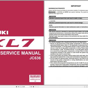 Suzuki Grand Vitara XL7 II JC636 Service Manual 2007 EN ES 1