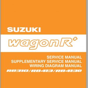 Suzuki Wagon R II RB310 RB413 RB413D Service Manual Wiring Diagram Manual 2004 EN FR DE ES 1