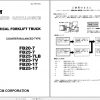 TCM Forklift FB20 7 FB25 7 FB25 7LB FB25 7V FB20 17 FB25 17 Parts Catalogue PB 81KC 1
