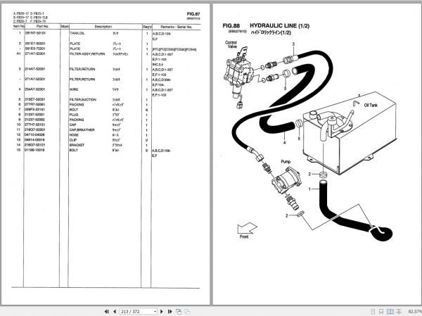 TCM Forklift FB20 7 FB25 7 FB25 7LB FB25 7V FB20 17 FB25 17 Parts Catalogue PB 81KC 3
