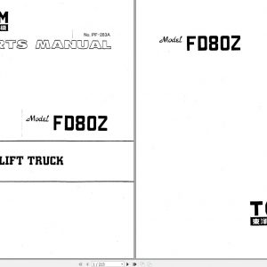 TCM Forklift FD80Z Parts Catalogue PF 283A 1