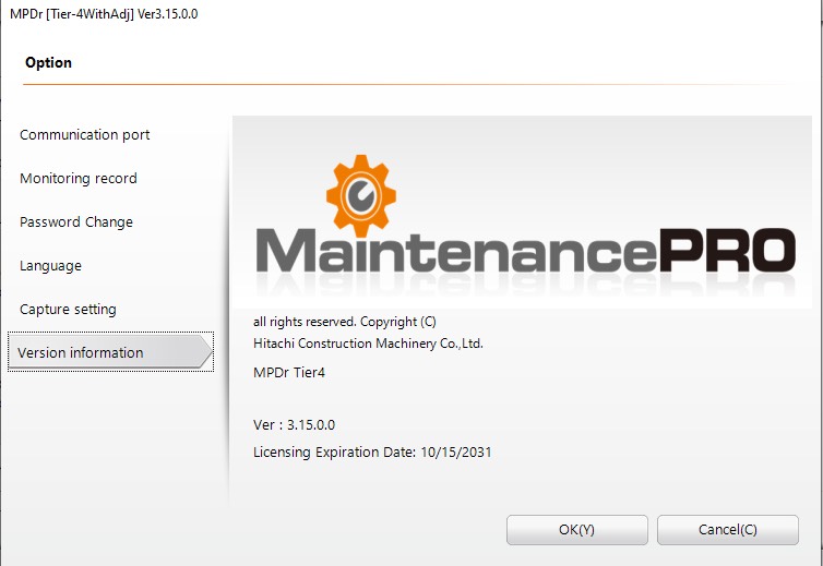 TIER4 Hitachi MPDr Tier 4 With Adj Ver 3.15.0.0 Diagnostic Software 1