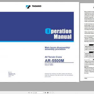 Tadano All Terrain Crane AR 5500M 1 GD5001 Main Boom Disassembly Assembly Procedure Operation Manual 2014 1