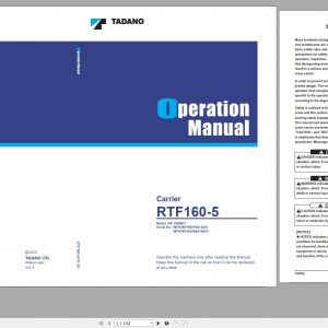 Tadano Carrier AR 1600M 1 WFN5KFHN2P4012001 WFN5KFHN2R4016001 Operation Manual 2015 1