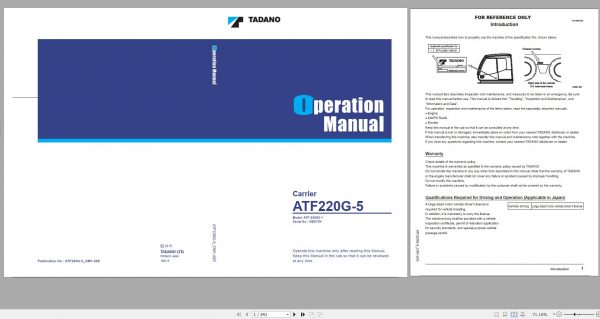 Tadano Carrier ATF 220G5 1 GB0170 Operation Manual 2015 1