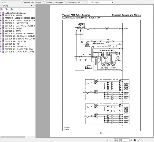Tigercat 726E Feller Buncher 7262501 7265000 Operator Service Manual 3