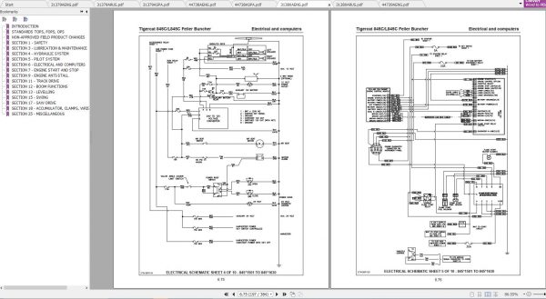 Tigercat 845C L845C Feller Buncher 84511501 84512500 Operator Service Manual 3