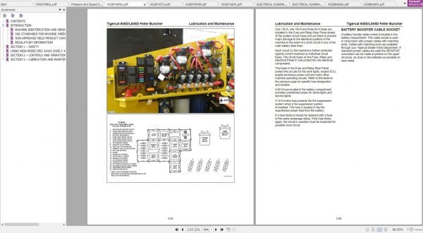 Tigercat 845D L845D Feller Buncher 84512501 84513000 Operator Service Manual 3