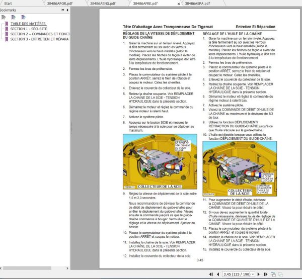 Tigercat Bar Saw Felling Head Operator Service Manual 2